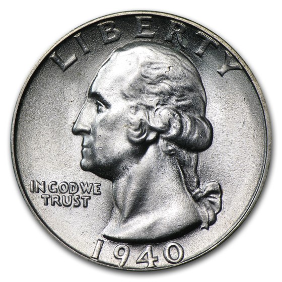 1940-S Washington Quarter BU 1940-S Washington Quarter BU