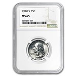 1940-S Washington Quarter MS-65 NGC