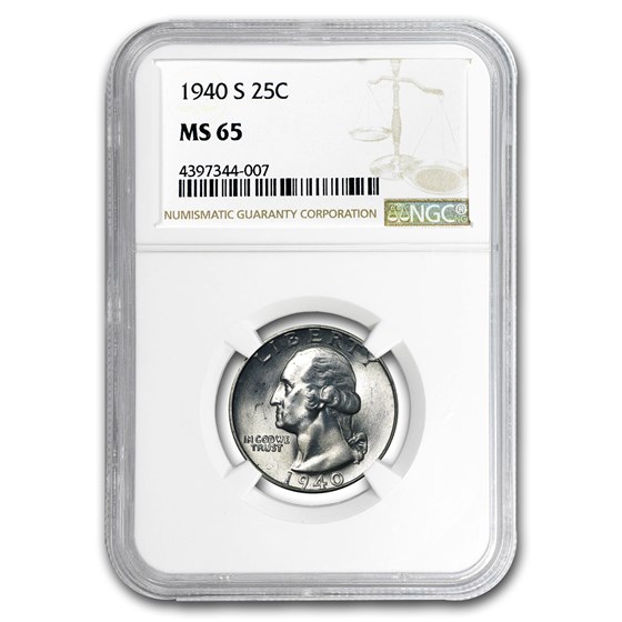 1940-S Washington Quarter MS-65 NGC 1940-S Washington Quarter MS-65 NGC