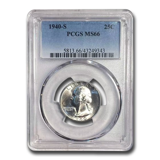 1940-S Washington Quarter MS-66 PCGS 1940-S Washington Quarter MS-66 PCGS