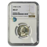 1940-S Washington Quarter MS-67 NGC