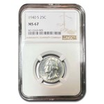 1940-S Washington Quarter MS-67 NGC