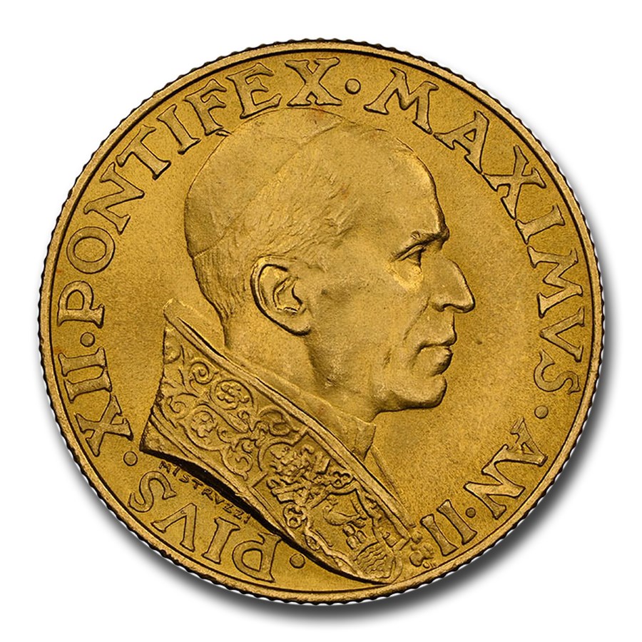 1940 Vatican City Gold 100 Lire Pius XII MS-65 NGC