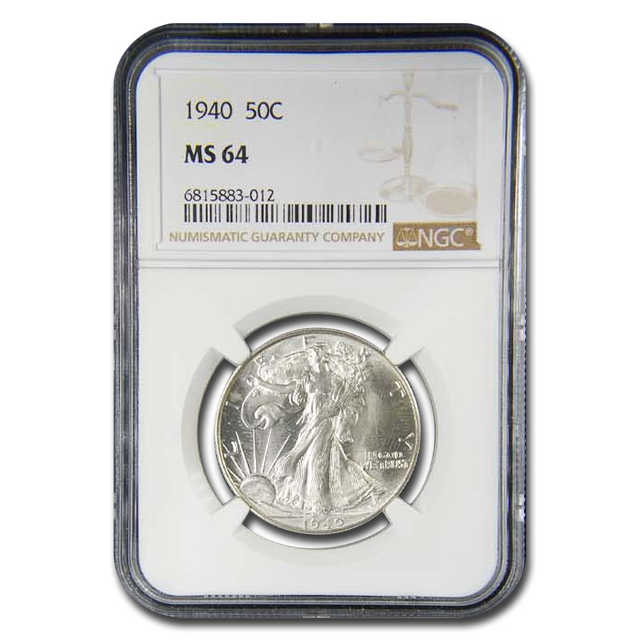 1940 Walking Liberty Half Dollar MS-64 NGC