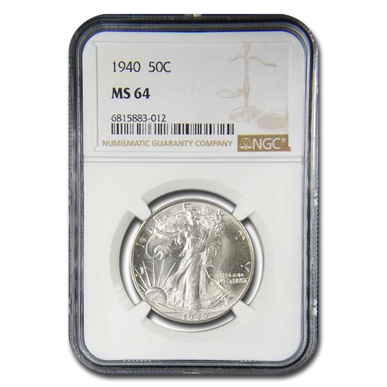 1940 Walking Liberty Half Dollar MS-64 NGC 1940 Walking Liberty Half Dollar MS-64 NGC