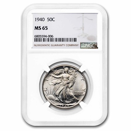 Buy 1940 Walking Liberty Half Dollar MS-65 NGC | APMEX