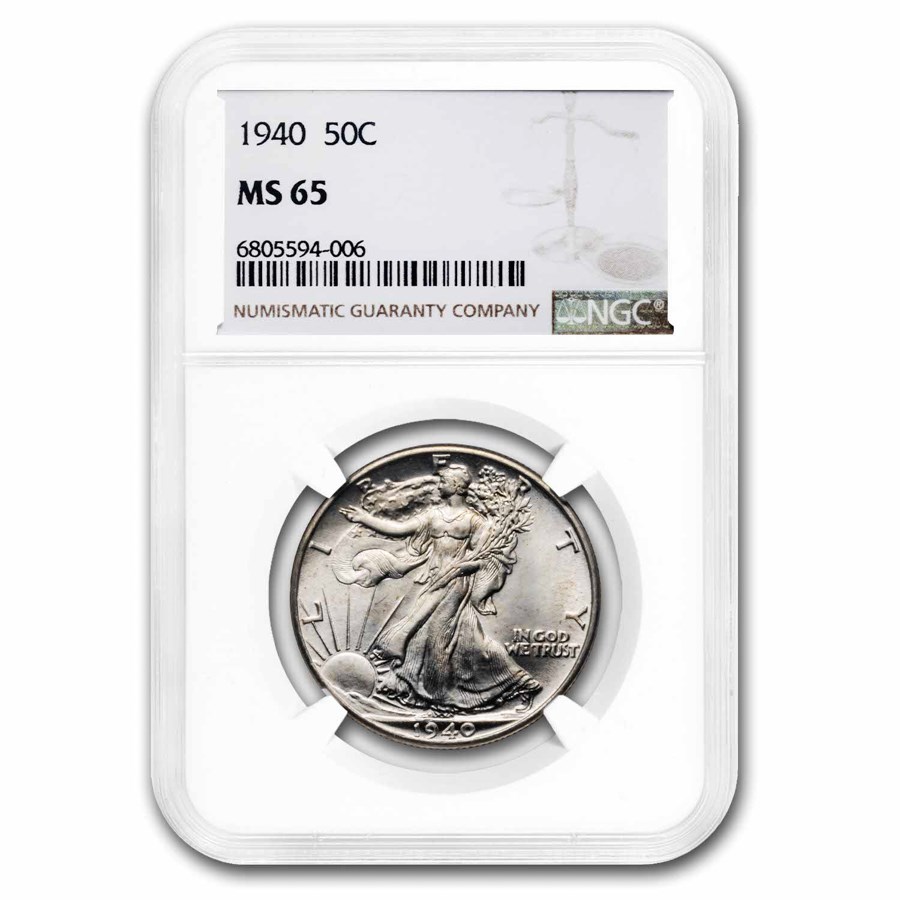 1940 Walking Liberty Half Dollar MS-65 NGC