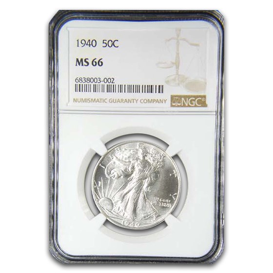 1940 Walking Liberty Half Dollar MS-66 NGC 1940 Walking Liberty Half Dollar MS-66 NGC