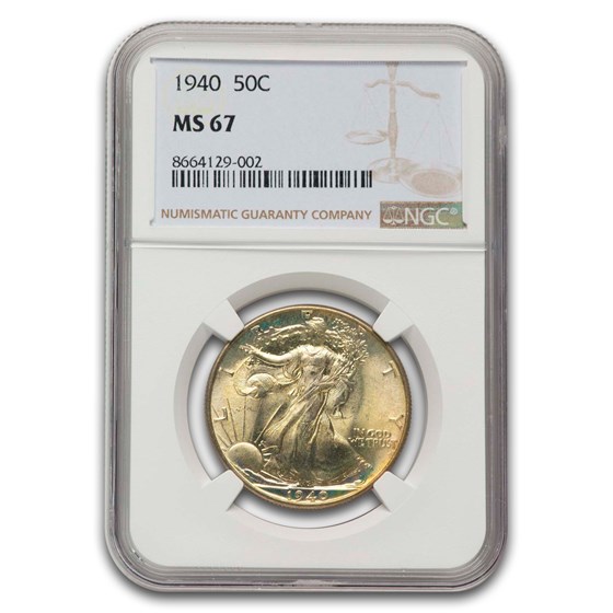 1940 Walking Liberty Half Dollar MS-67 NGC