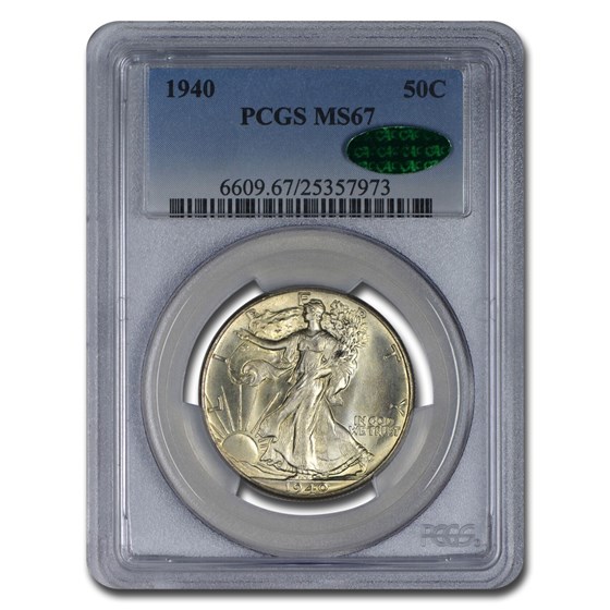 1940 Walking Liberty Half Dollar MS-67 PCGS CAC 1940 Walking Liberty Half Dollar MS-67 PCGS CAC