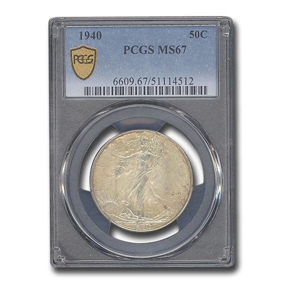 1940 Walking Liberty Half Dollar MS-67 PCGS 1940 Walking Liberty Half Dollar MS-67 PCGS