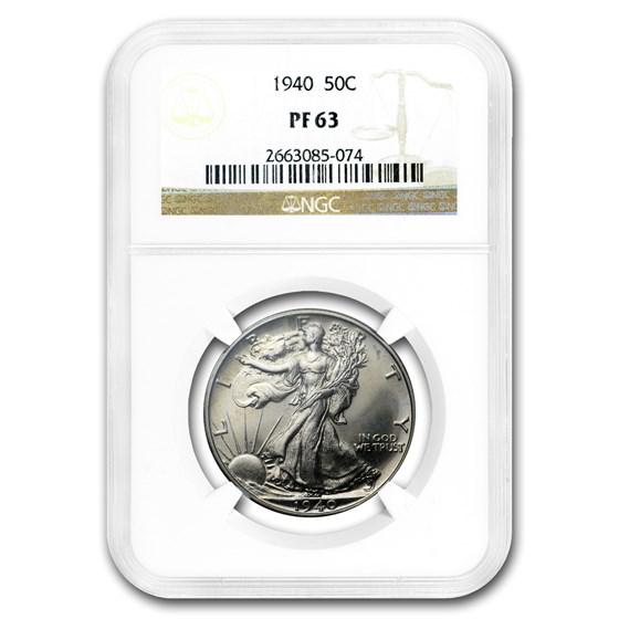 1940 Walking Liberty Half Dollar PF-63 NGC 1940 Walking Liberty Half Dollar PF-63 NGC