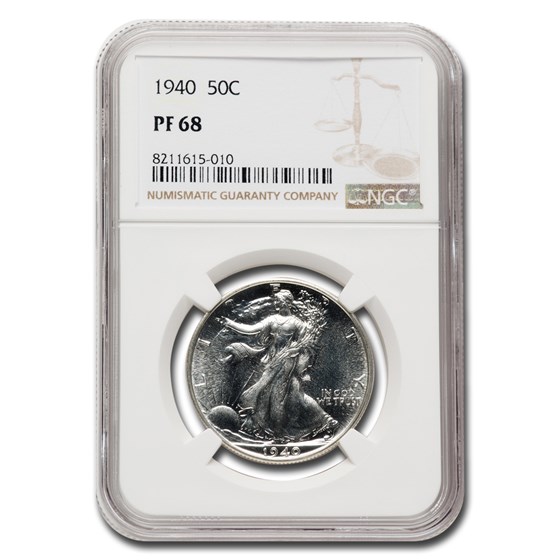1940 Walking Liberty Half Dollar PF-68 NGC 1940 Walking Liberty Half Dollar PF-68 NGC