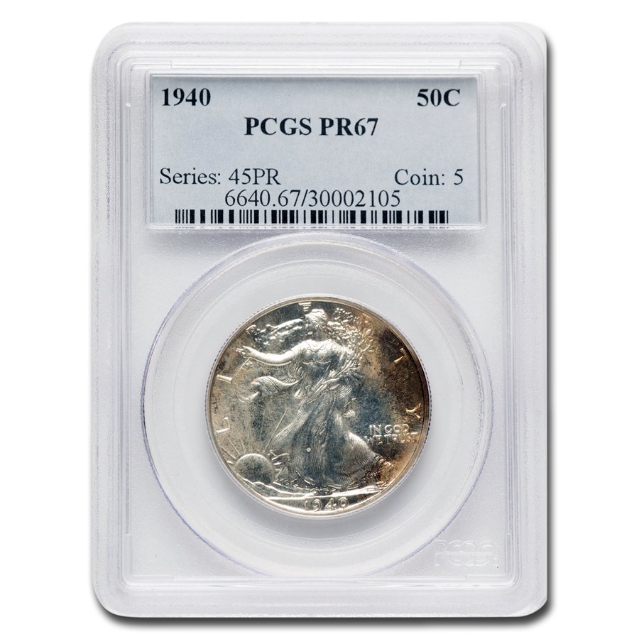 1940 Walking Liberty Half Dollar PR-67 PCGS
