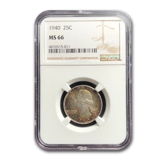 1940 Washington Quarter MS-66 NGC