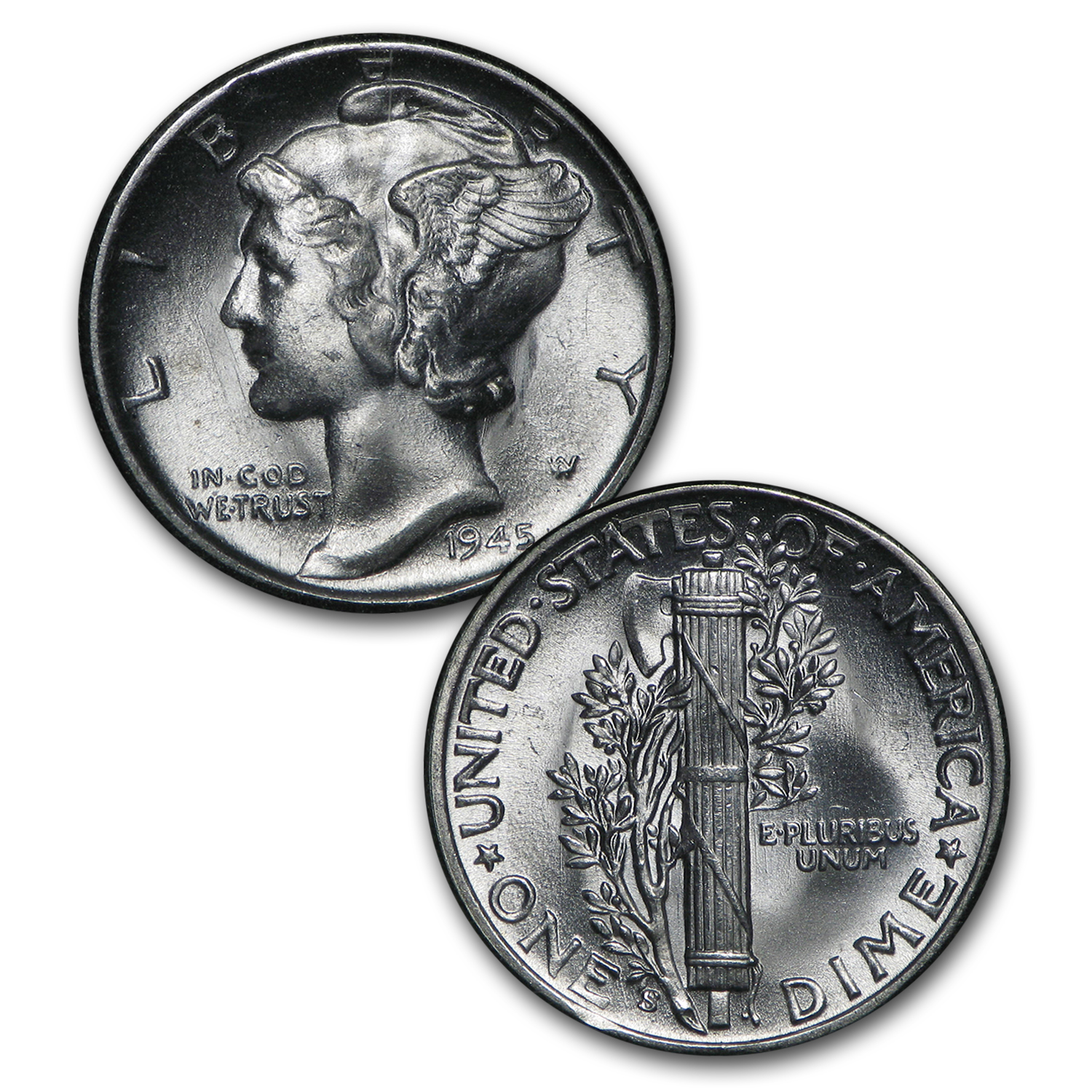 Buy 1941-1945 Mercury Dime Short Set BU (Capital Plastics