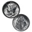1941-1945 Mercury Dime Short Set BU (Capital Plastics Holder)