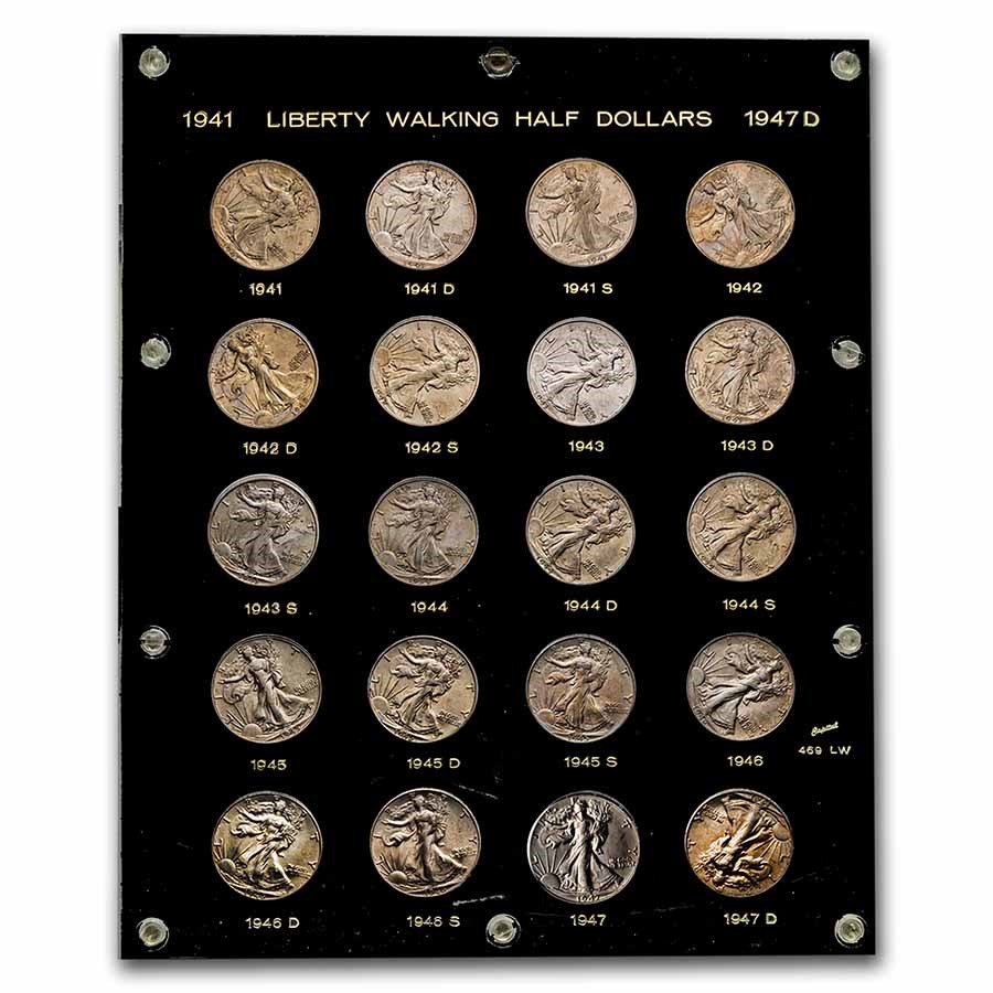1941-47 Walking Liberty Half Doll Short Set BU (Capital Plastic)