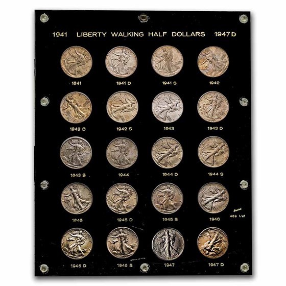 1941-47 Walking Liberty Half Doll Short Set BU (Capital Plastic) 1941-47 Walking Liberty Half Doll Short Set BU (Capital Plastic)