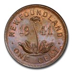 1941-C Newfoundland Cent George VI MS-64 PCGS (Brown)