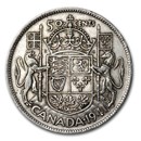 1941 Canada Silver 50 Cents George VI XF