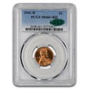 1941-D Lincoln Cent MS-66+ PCGS CAC (Red)