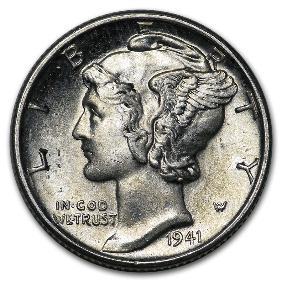 1941-D Mercury Dime BU