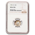 1941-D Mercury Dime MS-67 NGC (FB)