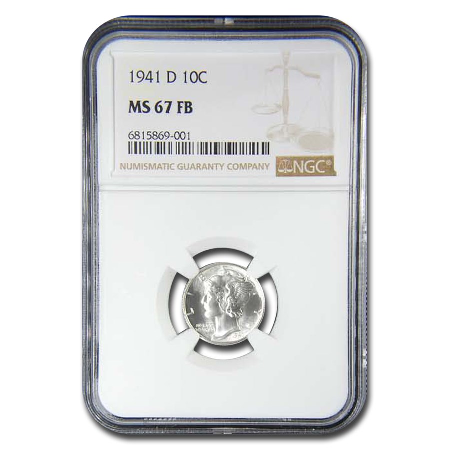 1941-D Mercury Dime MS-67 NGC (FB)