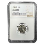 1941-D Mercury Dime MS-68 NGC (FB)