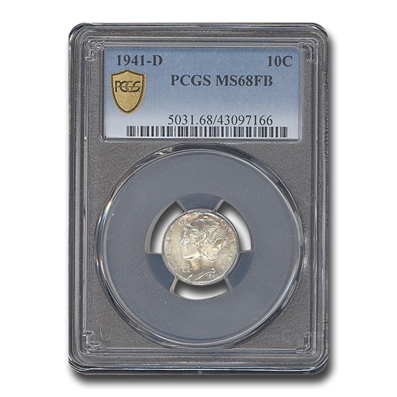 1941-D Mercury Dime MS-68 PCGS (FB) 1941-D Mercury Dime MS-68 PCGS (FB)