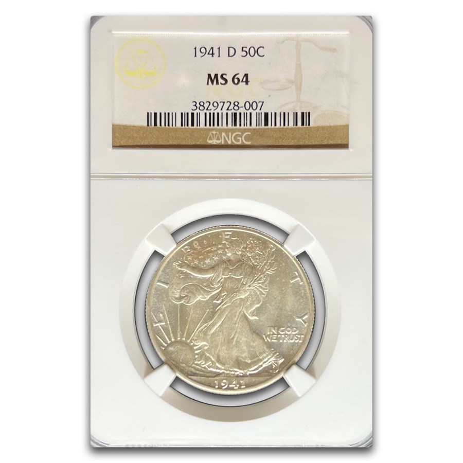 1941-D Walking Liberty Half Dollar MS-64 NGC