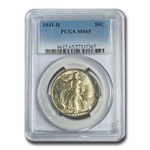 1941-D Walking Liberty Half Dollar MS-65 PCGS