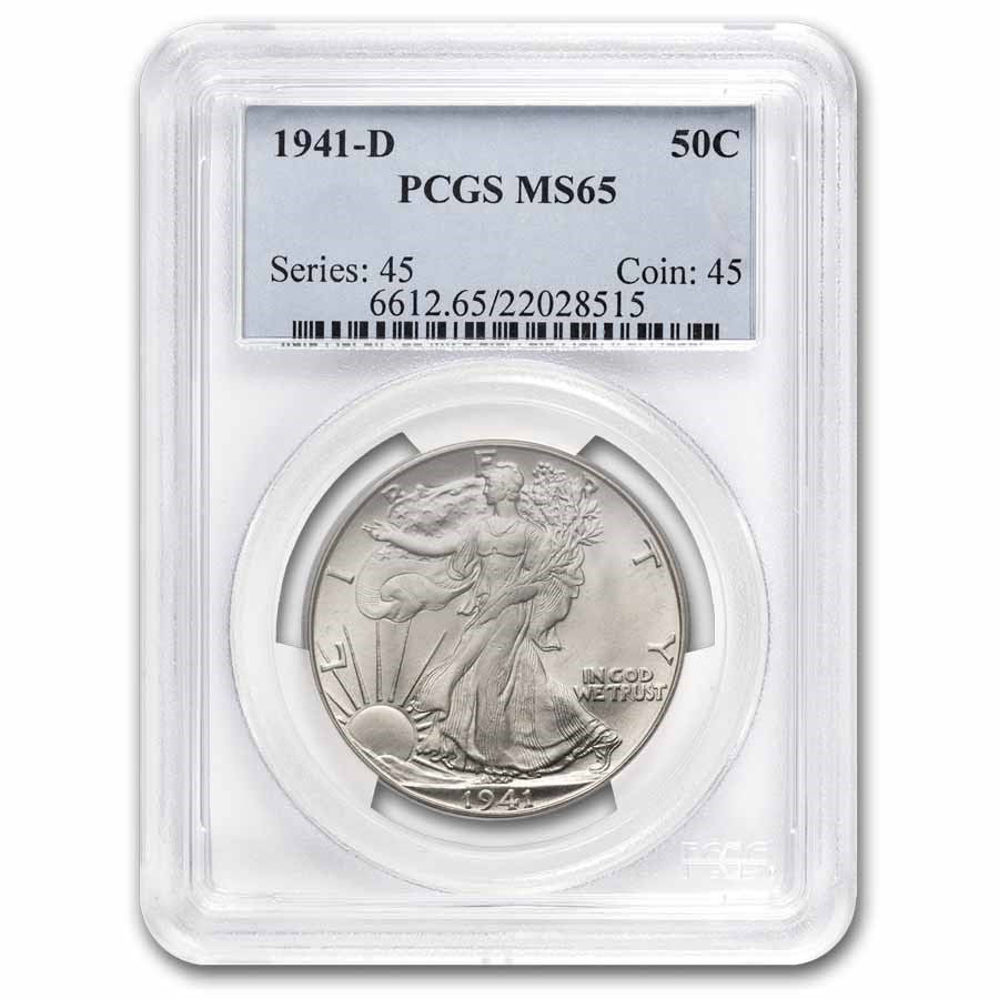 1941-D Walking Liberty Half Dollar MS-65 PCGS