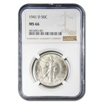 1941-D Walking Liberty Half Dollar MS-66 NGC