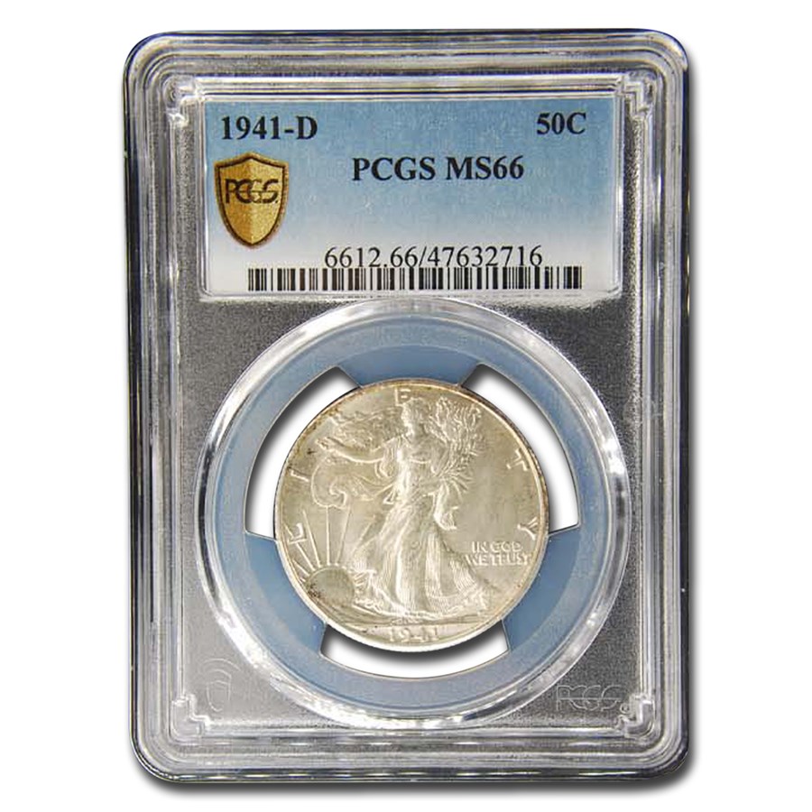 1941-D Walking Liberty Half Dollar MS-66 PCGS