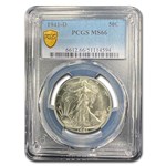 1941-D Walking Liberty Half Dollar MS-66 PCGS