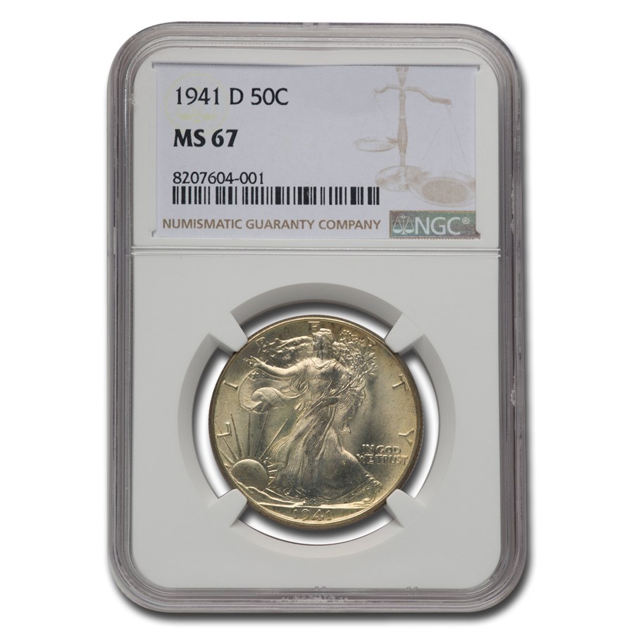 1941-D Walking Liberty Half Dollar MS-67 NGC