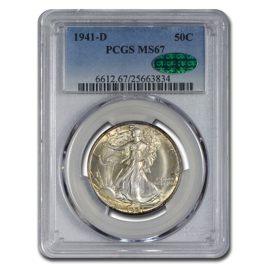 1941-D Walking Liberty Half Dollar MS-67 PCGS CAC