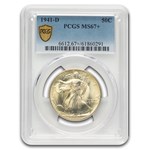 1941-D Walking Liberty Half Dollar MS-67+ PCGS