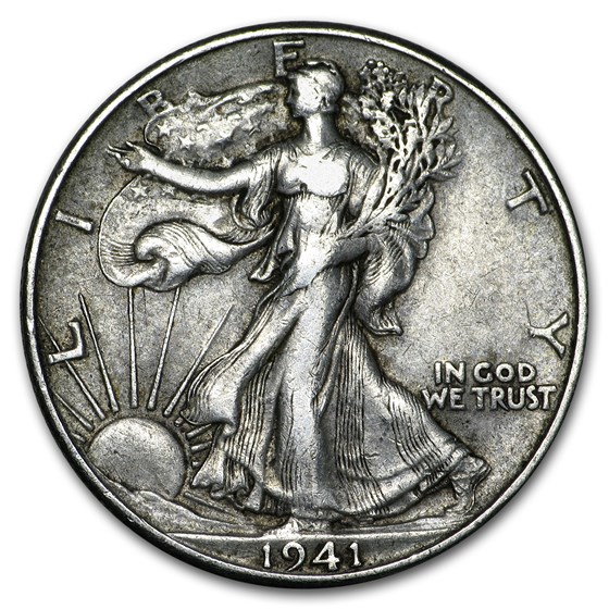 1941-D Walking Liberty Half Dollar XF