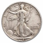 1941-D Walking Liberty Halves 20-Coin Roll Avg Circ