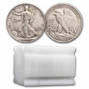 1941-D Walking Liberty Halves 20-Coin Roll Avg Circ
