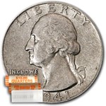1941-D Washington Quarter 40-Coin Roll AU