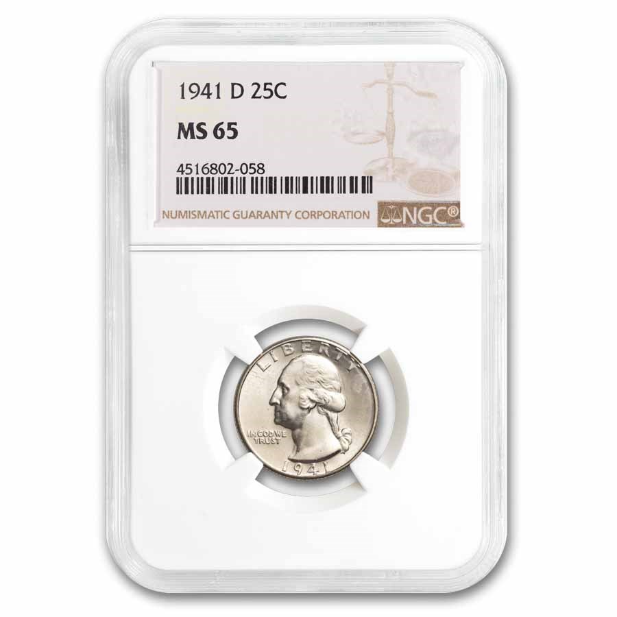 1941-D Washington Quarter MS-65 NGC