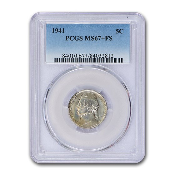 1941 Jefferson Nickel MS-67+ PCGS (FS) 1941 Jefferson Nickel MS-67+ PCGS (FS)