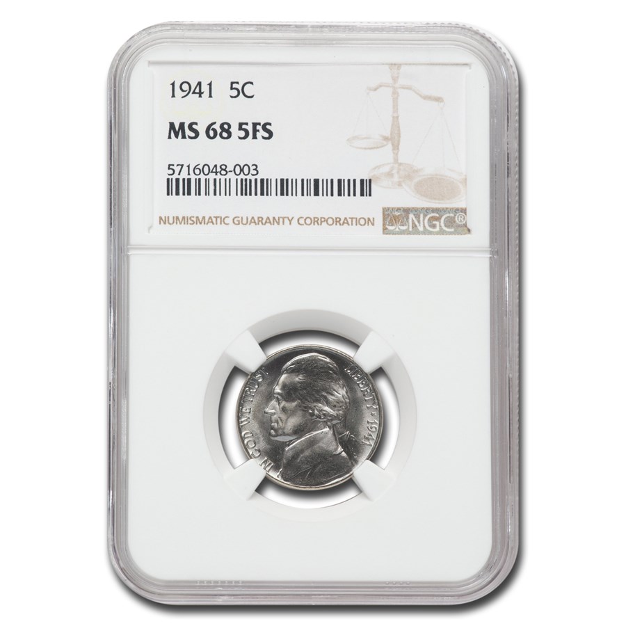 1941 Jefferson Nickel MS-68 NGC (FS)