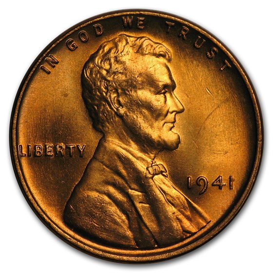 1941 Lincoln Cent BU (Red)