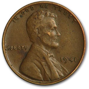 1941 Lincoln Cent Fine+ 1941 Lincoln Cent Fine+