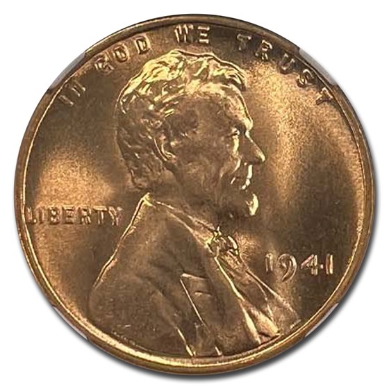 1941 Lincoln Cent MS-67 NGC (Red) 1941 Lincoln Cent MS-67 NGC (Red)